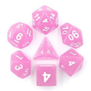 Light Purple Translucent Glitter Dice Set - DiceEmporium.com