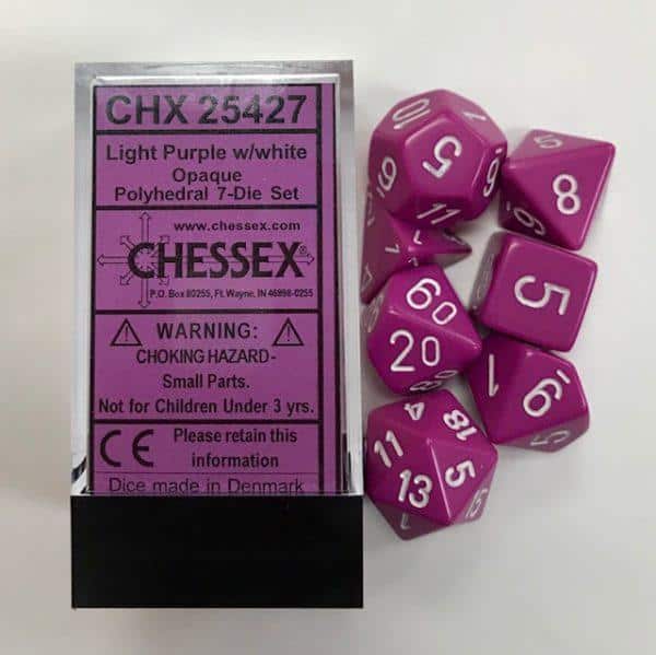 Light Purple Chessex CHX25427 Dice - DiceEmporium.com