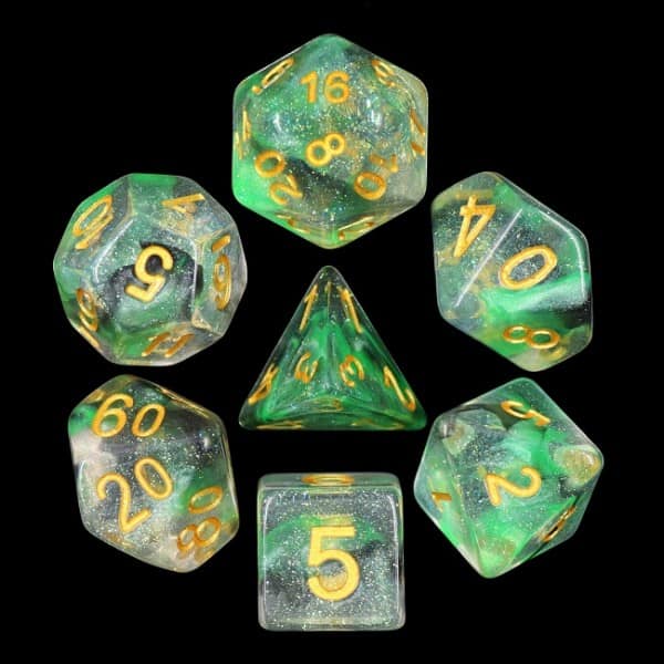 Luminous Venom Dice Set - DiceEmporium.com