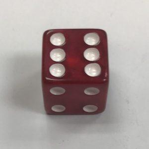 Red Marble Standard Koplow Dice - DiceEmporium.com