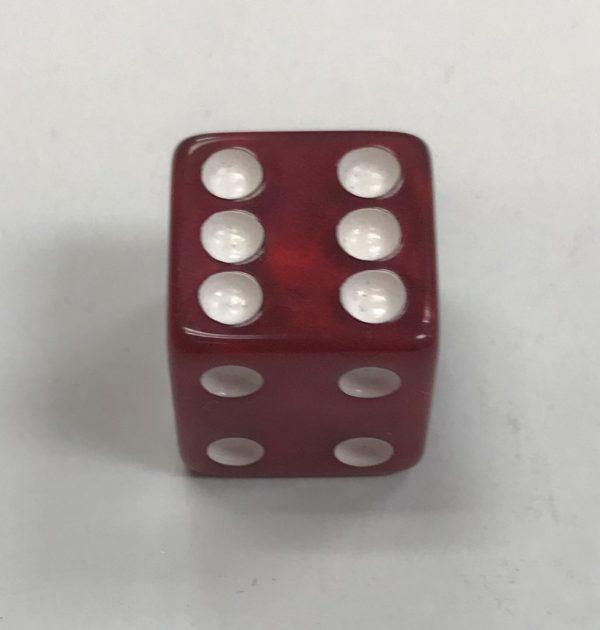 Red Marble Standard Koplow Dice - DiceEmporium.com