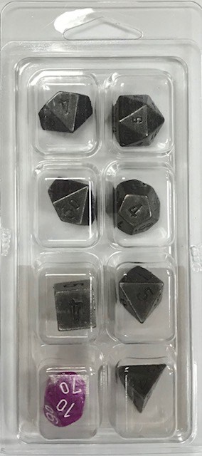 Metal Dark Metal 7 Die Set - DiceEmporium.com