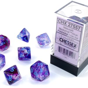 Nebula Nocturnal/blue Luminary 7 Die Set - DiceEmporium.com