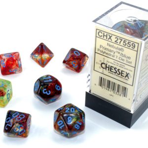 Nebula Primary/turquoise Luminary 7 Die Set - DiceEmporium.com