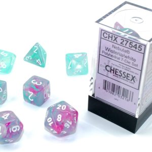 Nebula Wisteria/white Luminary 7 Die Set - DiceEmporium.com