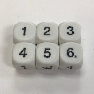 6 Sided Arabic Word Number Dice 1-6 - DiceEmporium.com