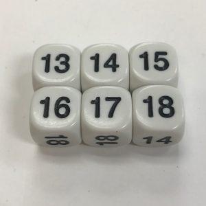 Numbers 13-18 Dice - DiceEmporium.com