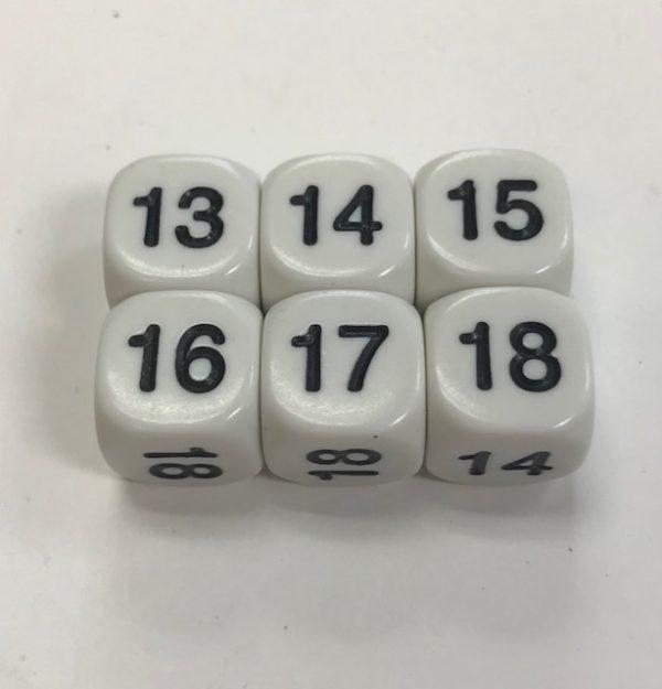 Numbers 13-18 Dice - DiceEmporium.com