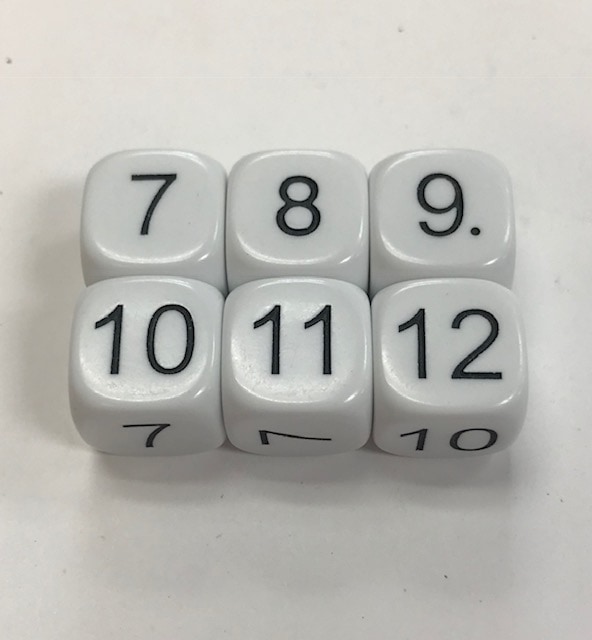 Numbers 7-12 Dice - DiceEmporium.com