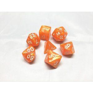 Orange Pearl Dice Set - DiceEmporium.com