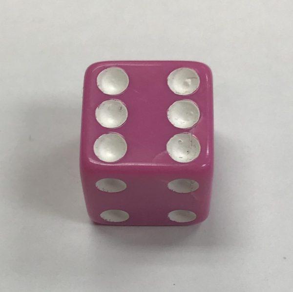 16mm d6 Pastel Purple White Dice - DiceEmporium.com