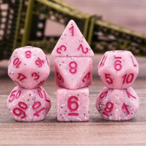 Pink Granite Dice - The Dice Emporium