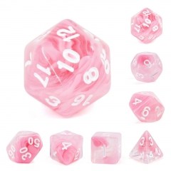 Pink Rose 7 Die Set - DiceEmporium.com