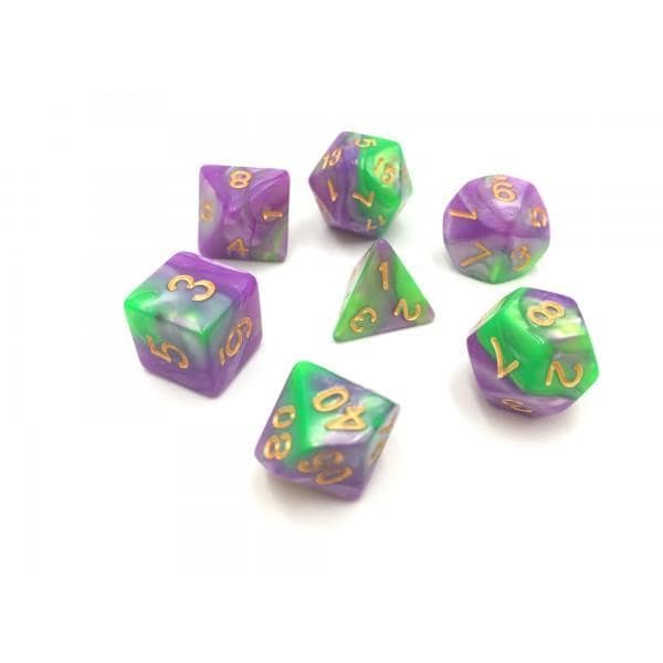 Purple Green Blend Dice Set - DiceEmporium.com