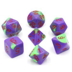 Purple Green Red Font Blend Dice - DiceEmporium.com