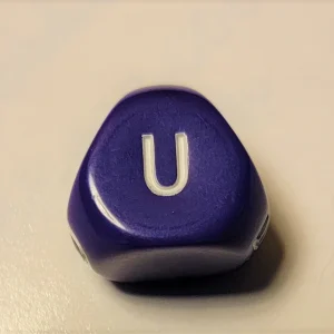 5-Sided Purple Vowel Dice