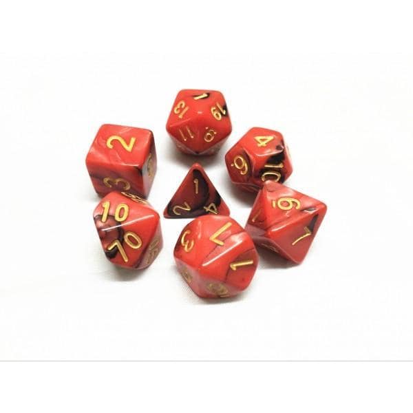 Red Black Blend Dice Set - DiceEmporium.com