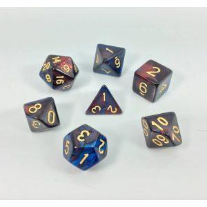 Dark Red Blue Blend Dice Set - DiceEmporium.com