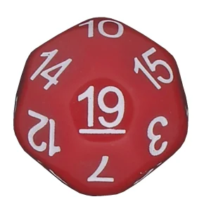 Red D19 Dice
