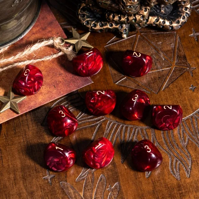 Marbled Red d3 - Dice Emporium