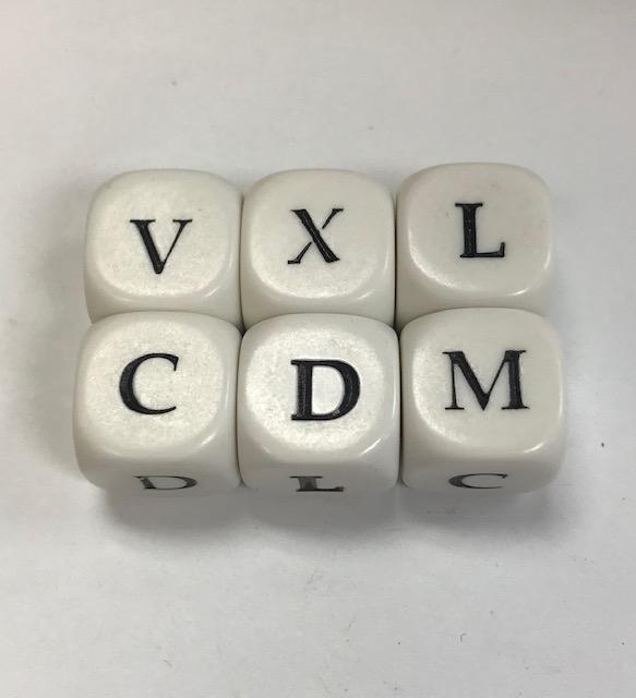 Roman Numeral Letters Dice - DiceEmporium.com