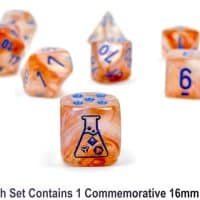 Borealis Rose Gold/light blue luminary -DiceEmporium.com