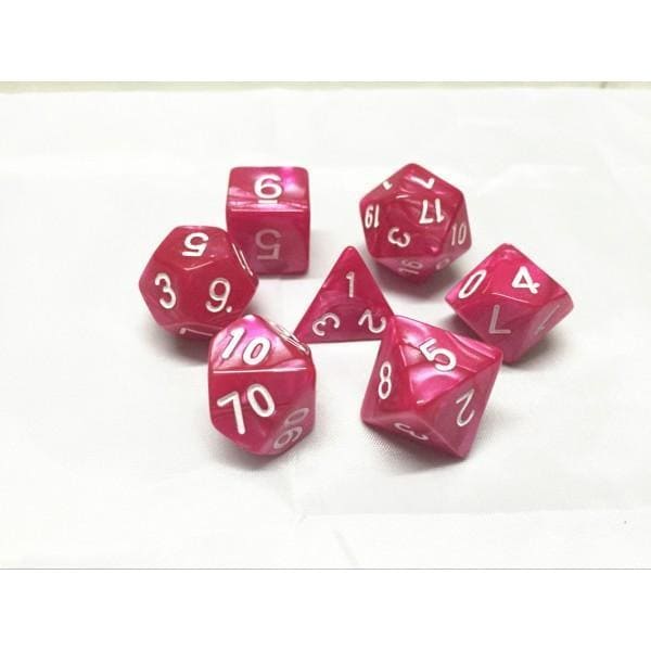 Rose Red Pearl Dice Set - DiceEmporium.com