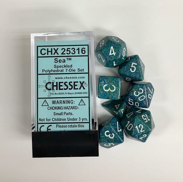 4 Sided Sea Speckled Dice