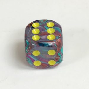 Signature 16mm Festive Mosaic/yellow Dice