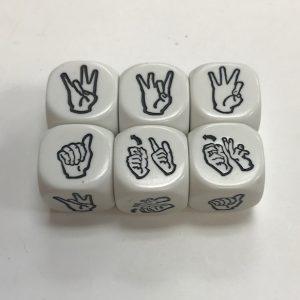 Sign Language Die 6 Sided Numbers 7-12 20mm Dice - DiceEmporium.com