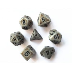 Silver Ancient Dice Set - DiceEmporium