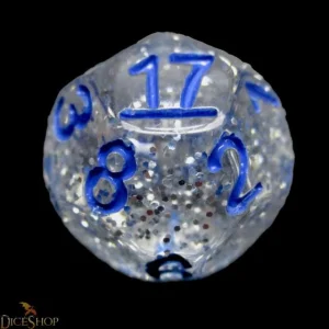 Silver Glitter D17 Dice