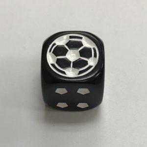 Black Soccer Die 18mm Dice - DiceEmporium.com