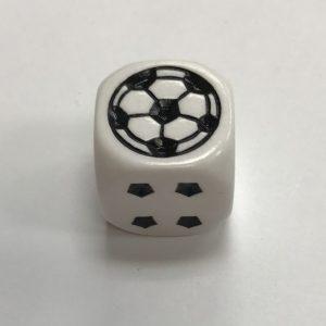 White Soccer Die 18mm Dice - DiceEmporium.com