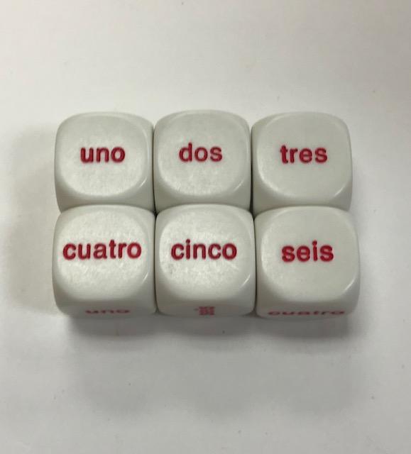 Spanish Word Number Dice - DiceEmporium.com