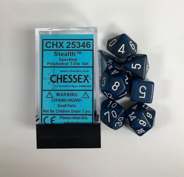 4 Sided Stealth Speckled Dice