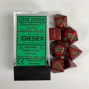 4 Sided Strawberry Speckled Dice