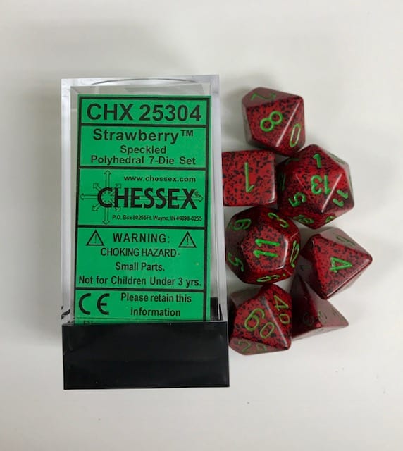 4 Sided Strawberry Speckled Dice
