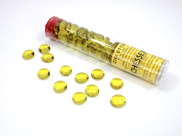 Translucent Yellow Glass Stones - Dice Emporium