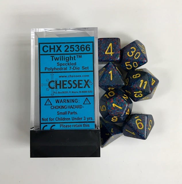 4 Sided Twilight Speckled Dice