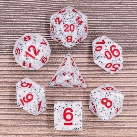 White Granite Dice - The Dice Emporium