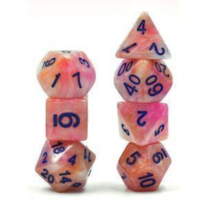 White Orange Purple Dice Set - DiceEmporium.com