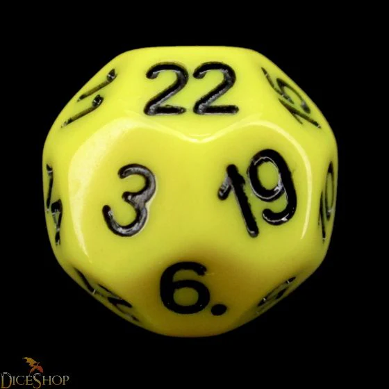 Yellow D22 Dice