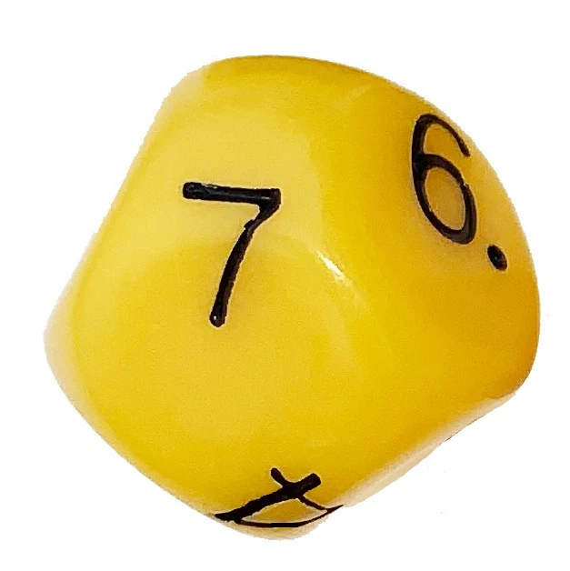 Yellow D7 Dice