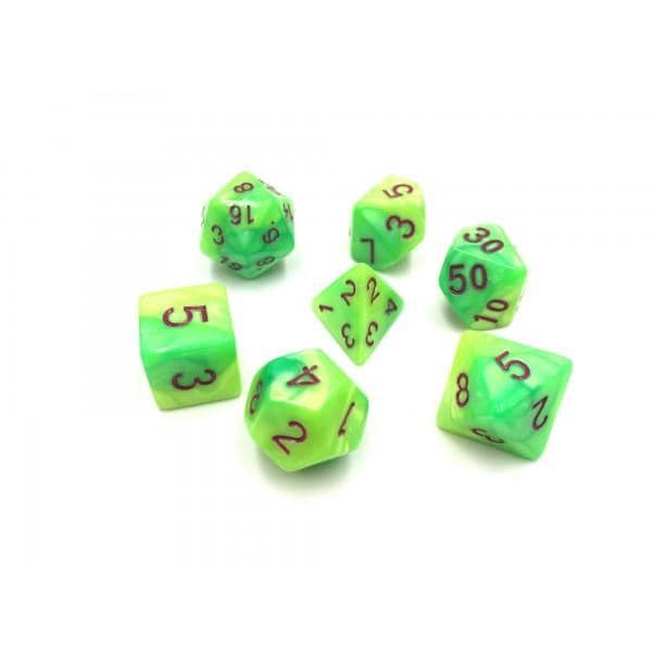 Yellow Green Blend Dice Set - DiceEmporium.com