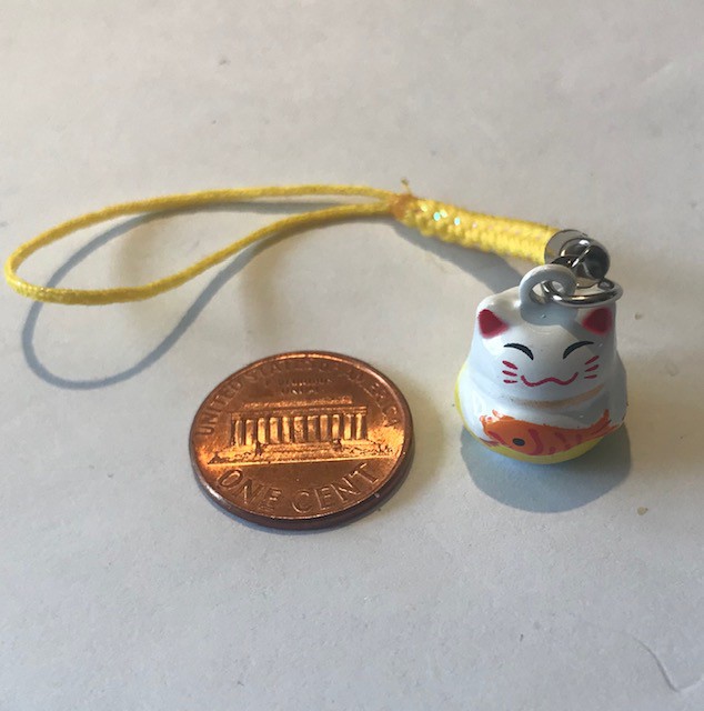 Yellow Lucky Cat Charm