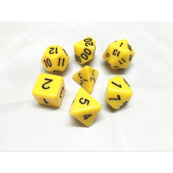 Yellow Opaque Dice Set - DiceEmporium.com